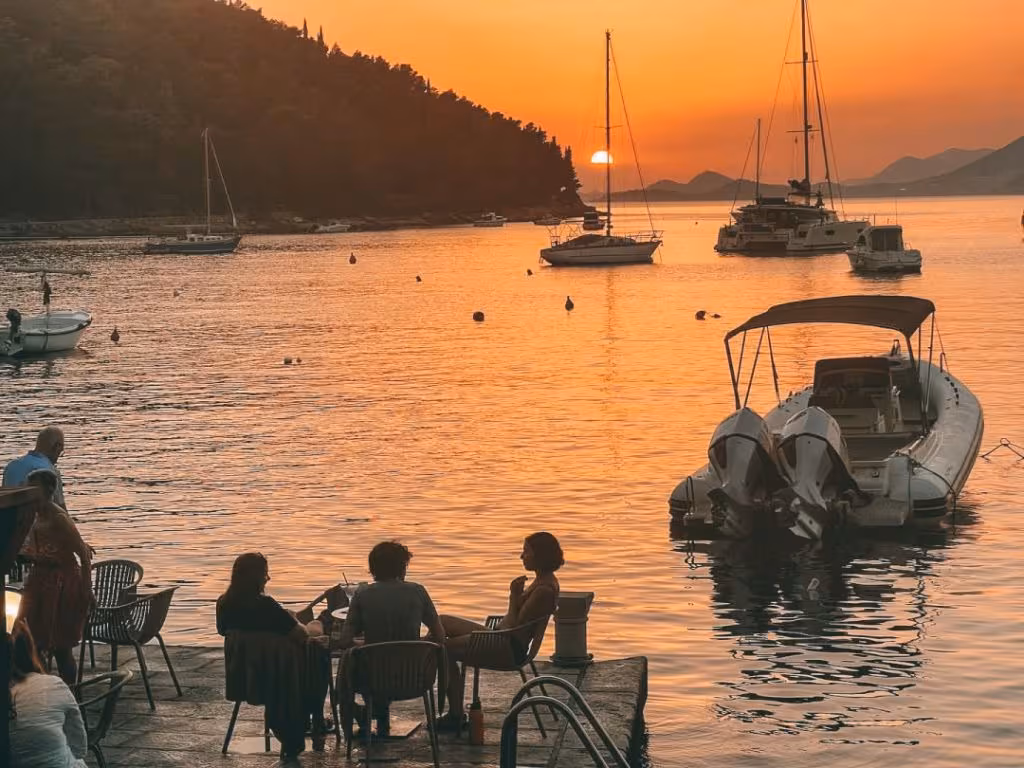 Sunset over Banac Beach Cavtat