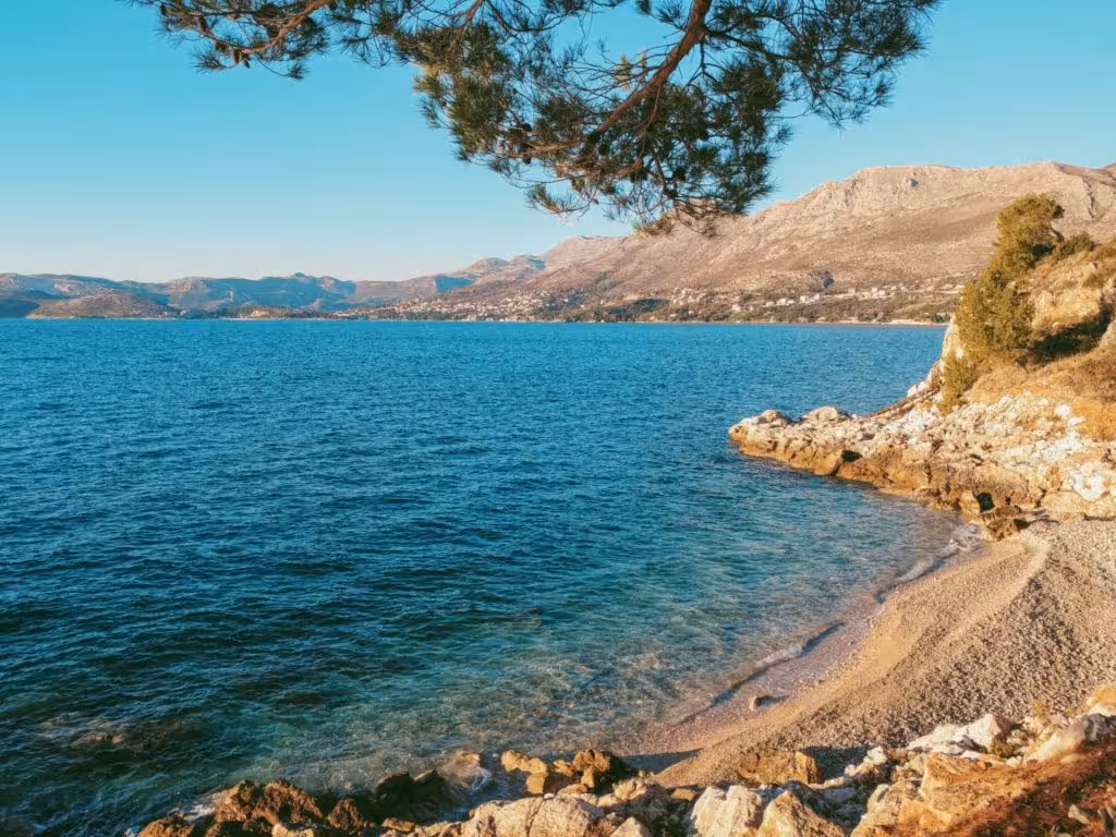 Bubbly Beach Cavtat seaside rocks and clear waves