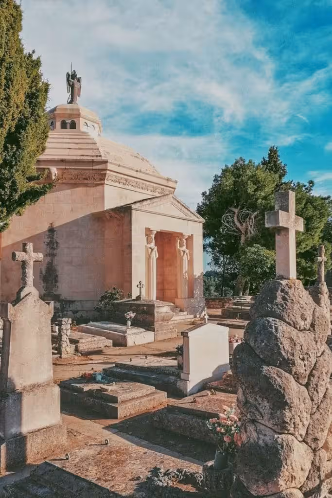 Račić Mausoleum Cavtat built by Meštrović in cemetery overlooking sea