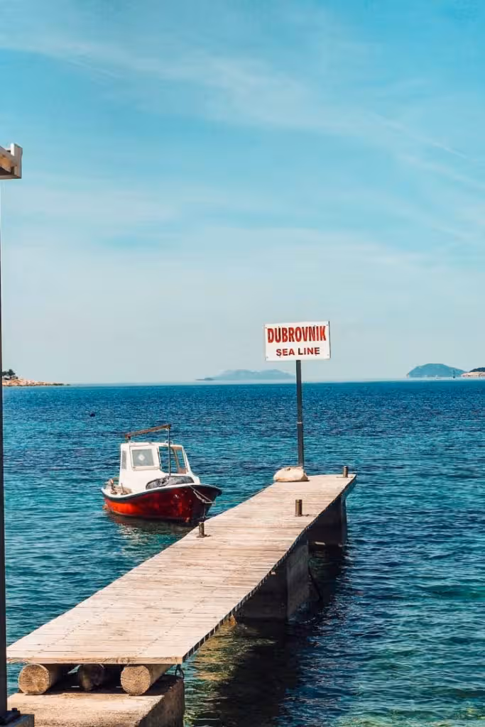 Sea Line ferry pier in front of Albatros Hotel Cavtat.