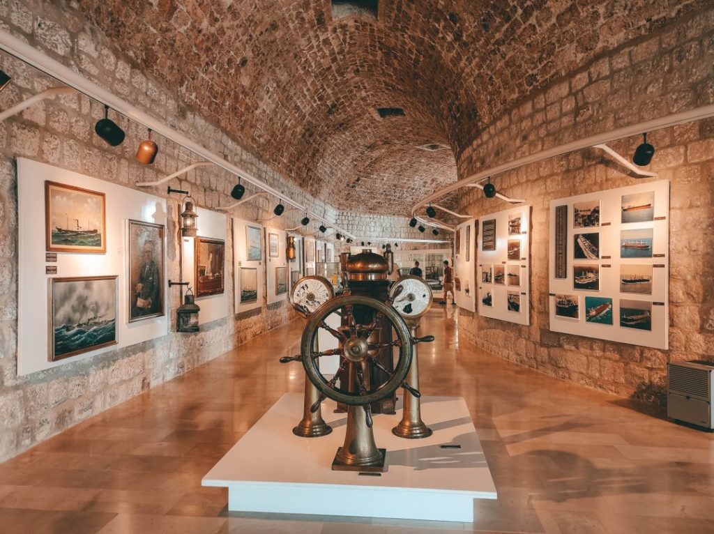 Exhibits at Dubrovnik's Maritime Museum in St. John Fortress.