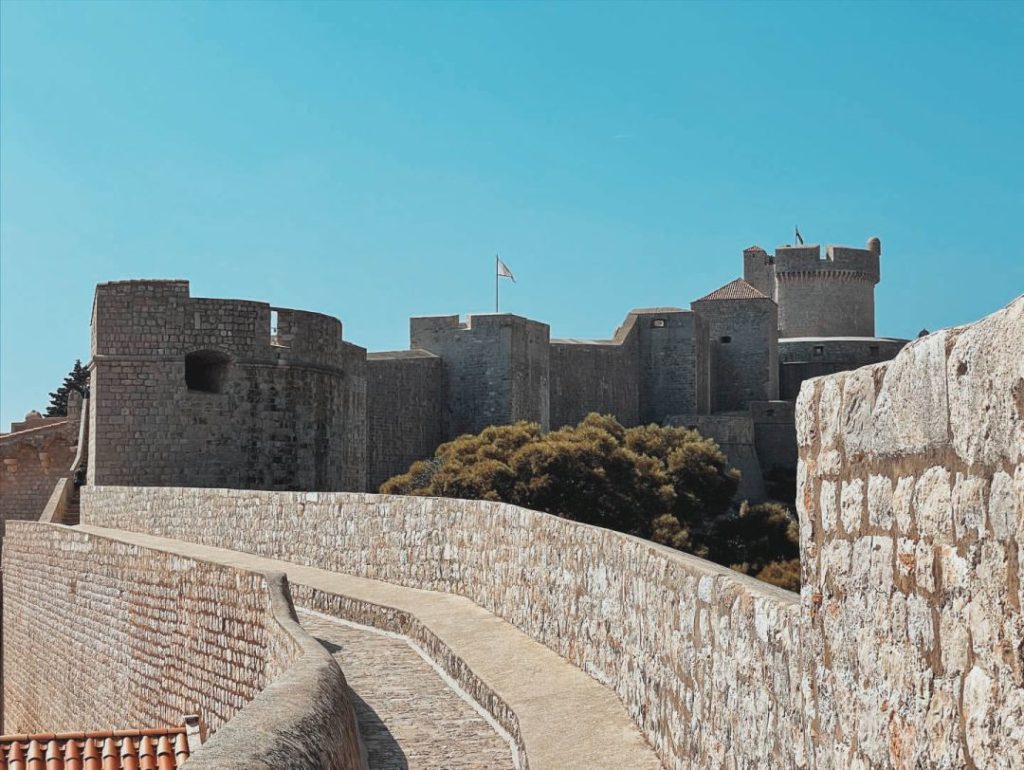 Bastions and towers defending the north walls of Dubrovnik