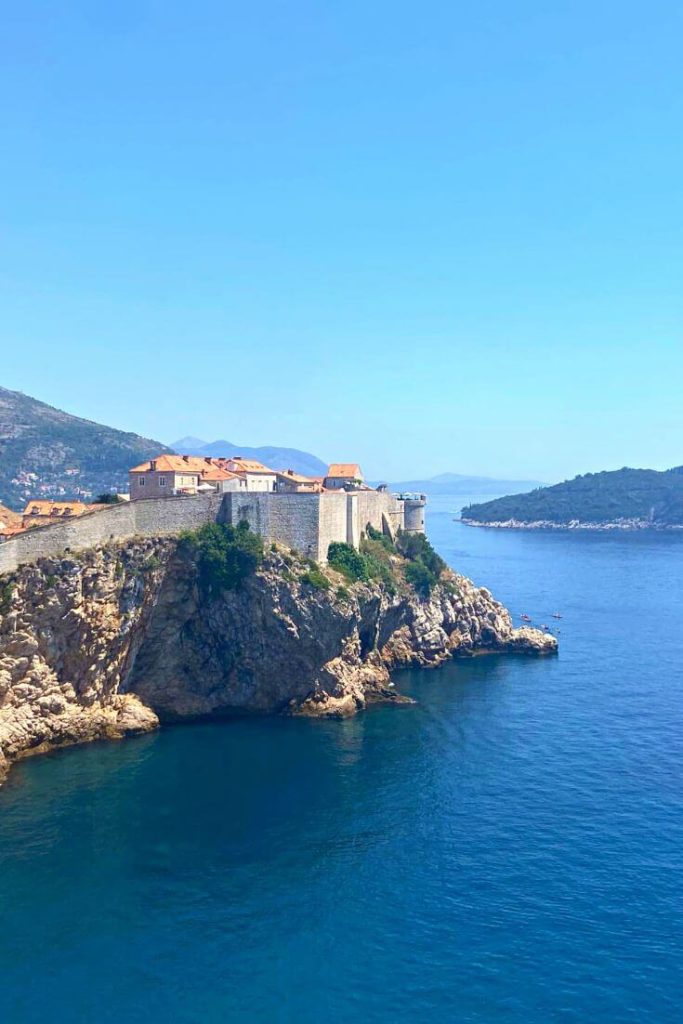 Dubrovnik Old Town view from the top of Fort Lovrijenac.