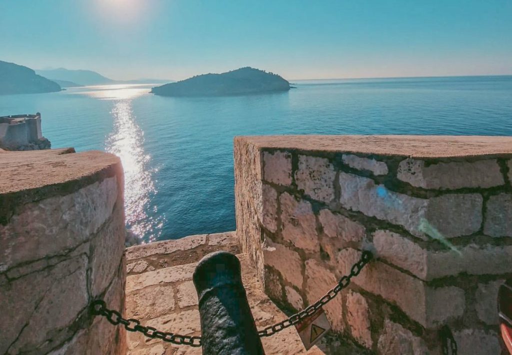 Battlements for cannons guarding the seaside of Dubrovnik