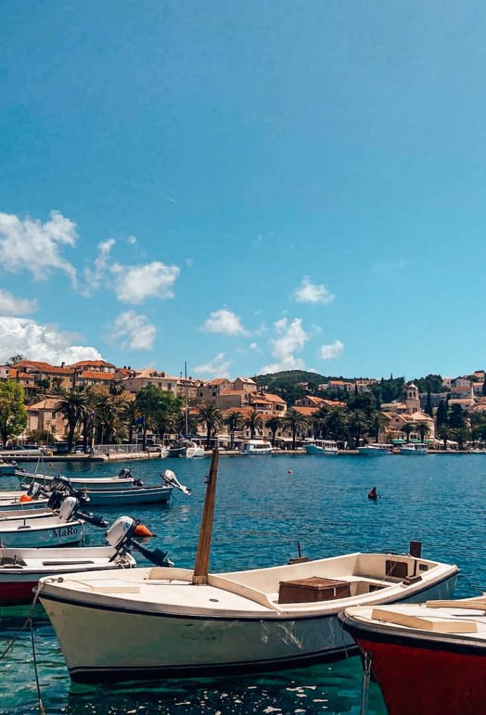 Cavtat Old Town Promenade with bars and restaurants