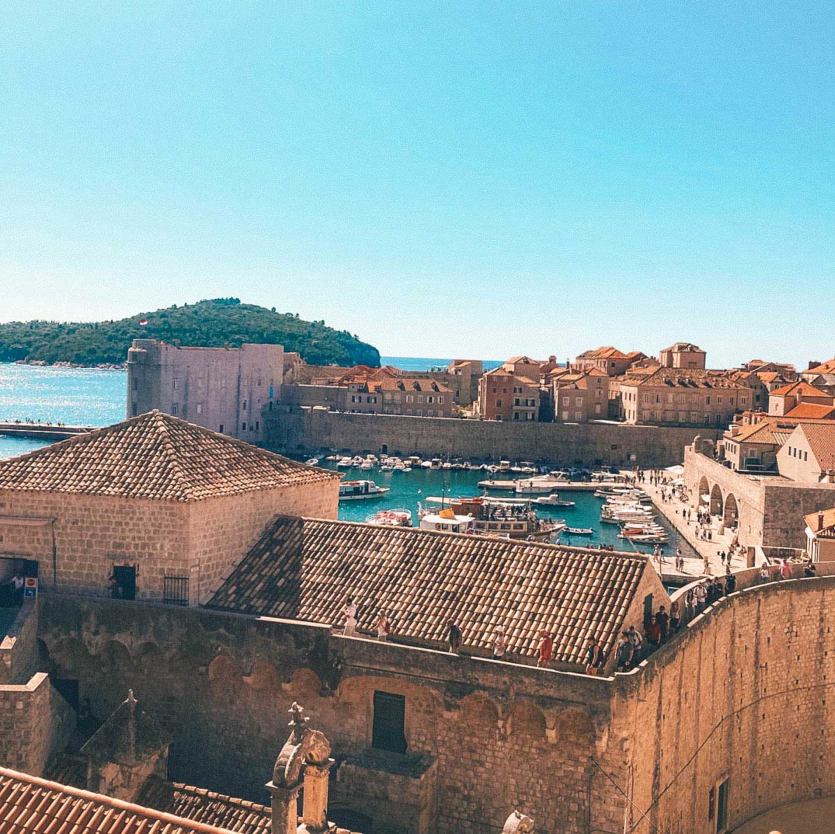 Photo of Dubrovnik City Walls and Forts with 2 Entrances in view