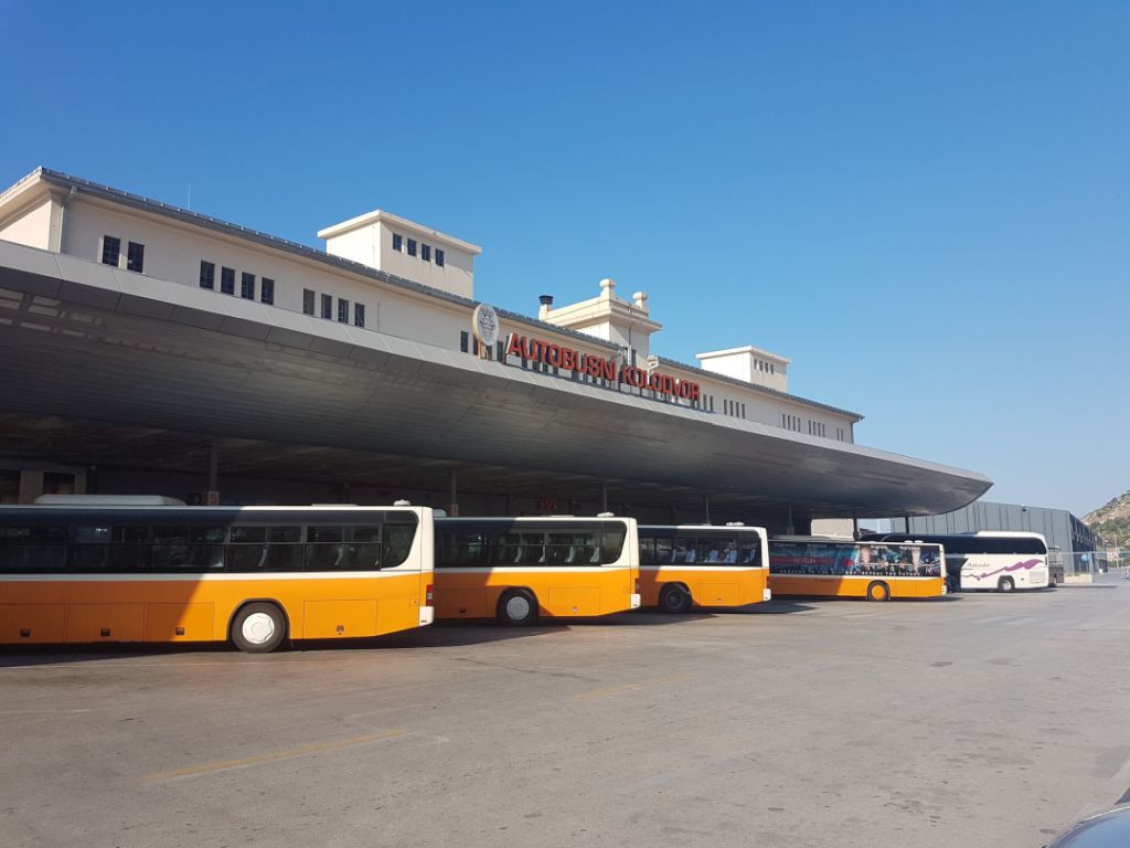 Libertas buses at main terminal waiting to start their ride