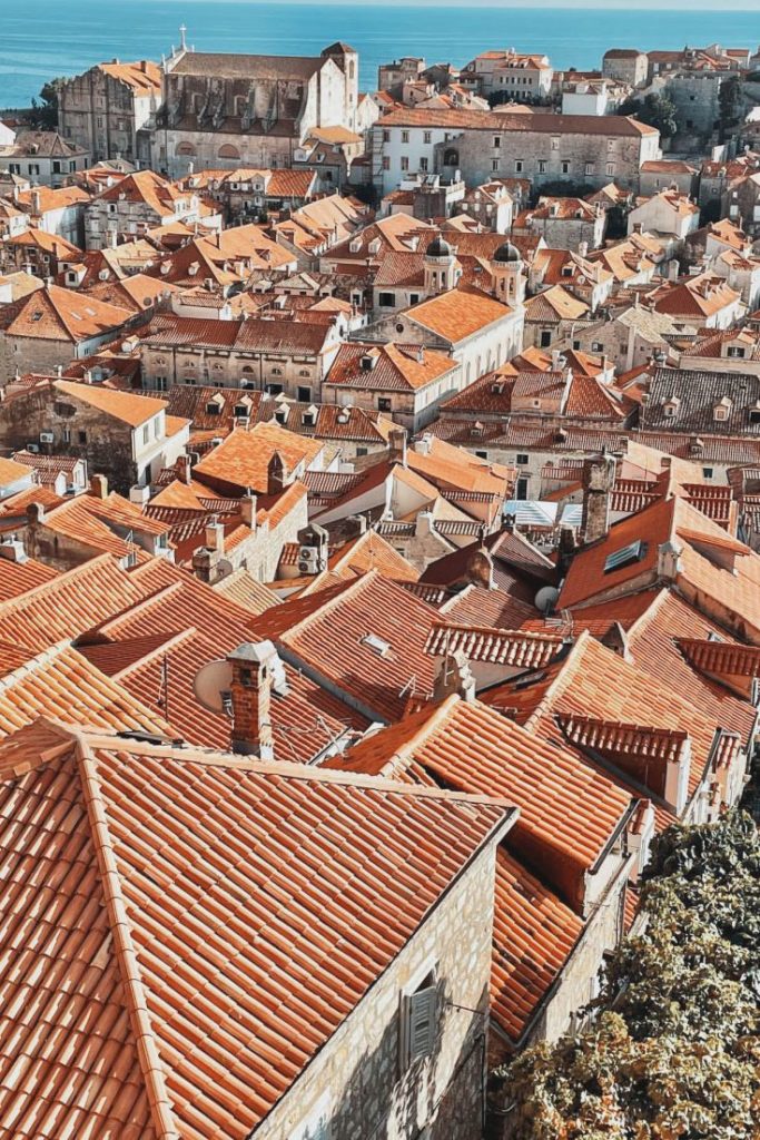 Photo of red tile rooftops on houses of Old Town