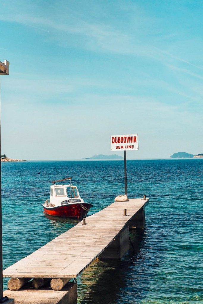 Sea Line ferry line has a docking pier in front of Albatros Hotel