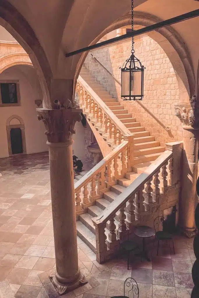 Stairs leading to the first floor of Dubrovnik Rectors Palace