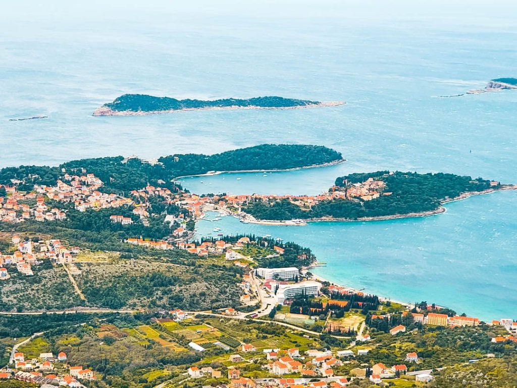 Image depicting how Upper Cavtat is on a hill above the rest of Cavtat. There is an uphill walk to reach.