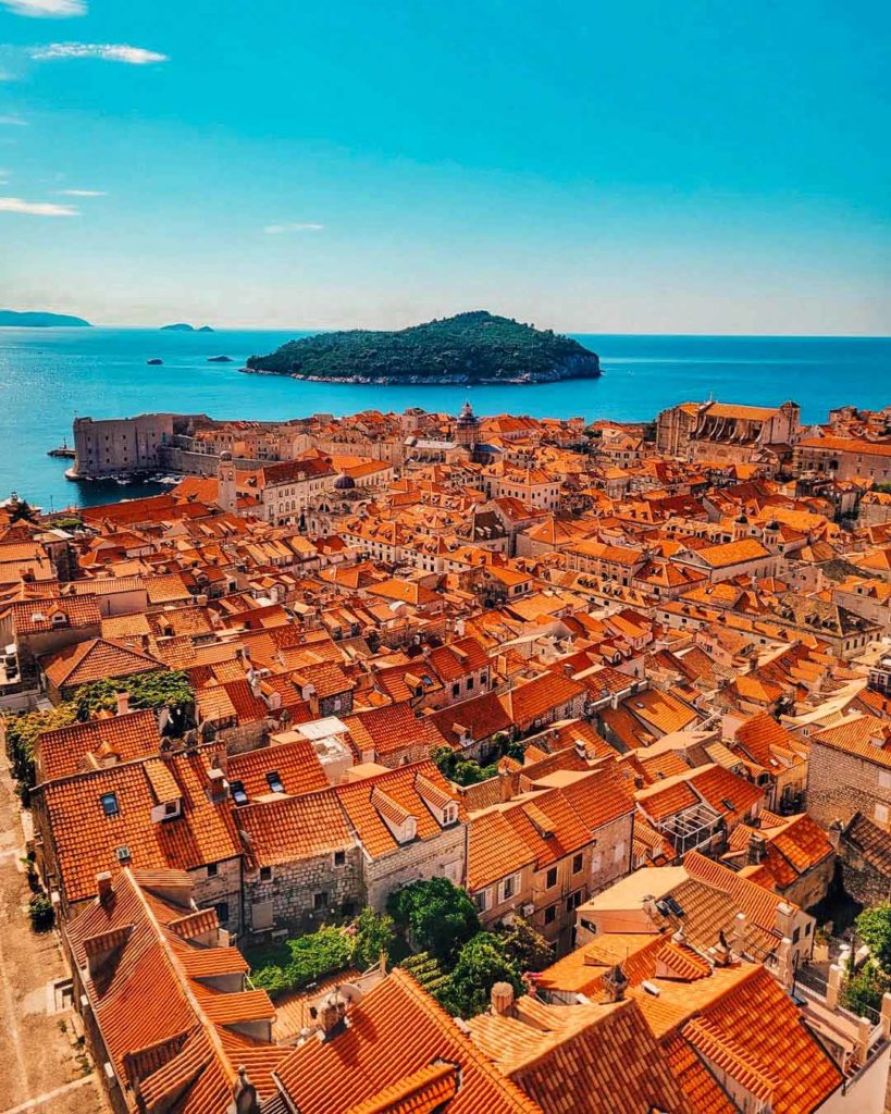 View from Dubrovnik WAlls on rest of Old Town