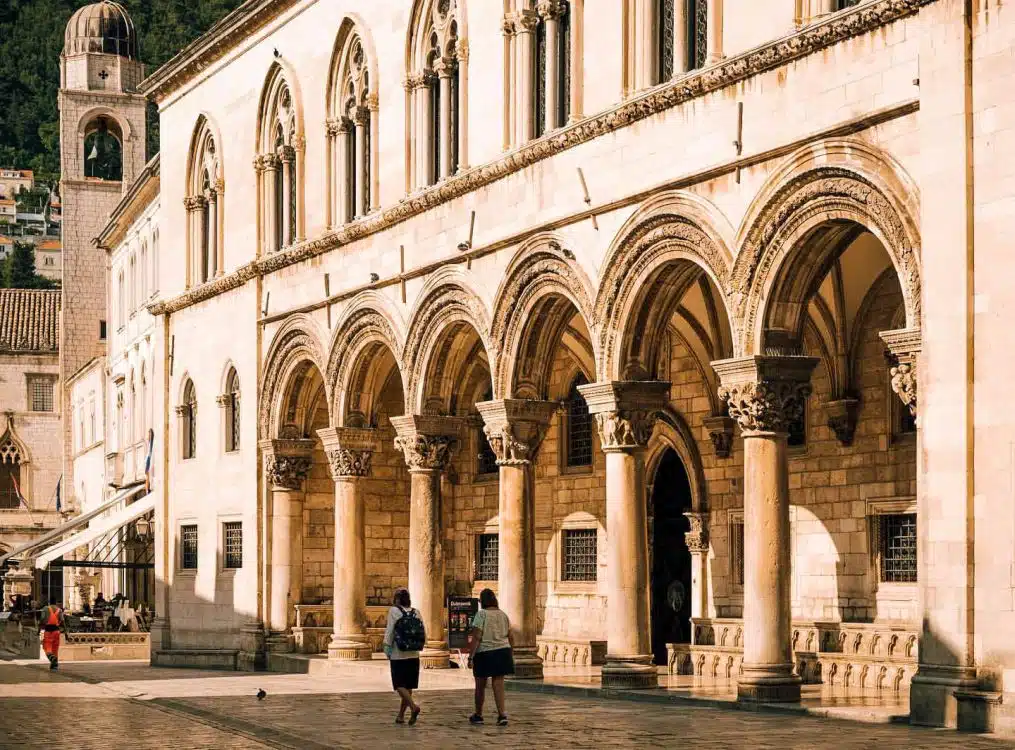 Photo of a beautiful historical building - the Rectors Palace in Old Town Dubrovnik