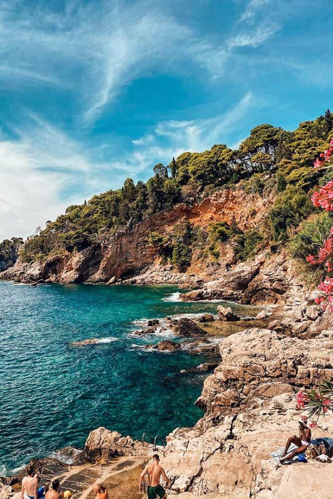 Danče beach is second on the list of best Dubrovnik cliff diving spots