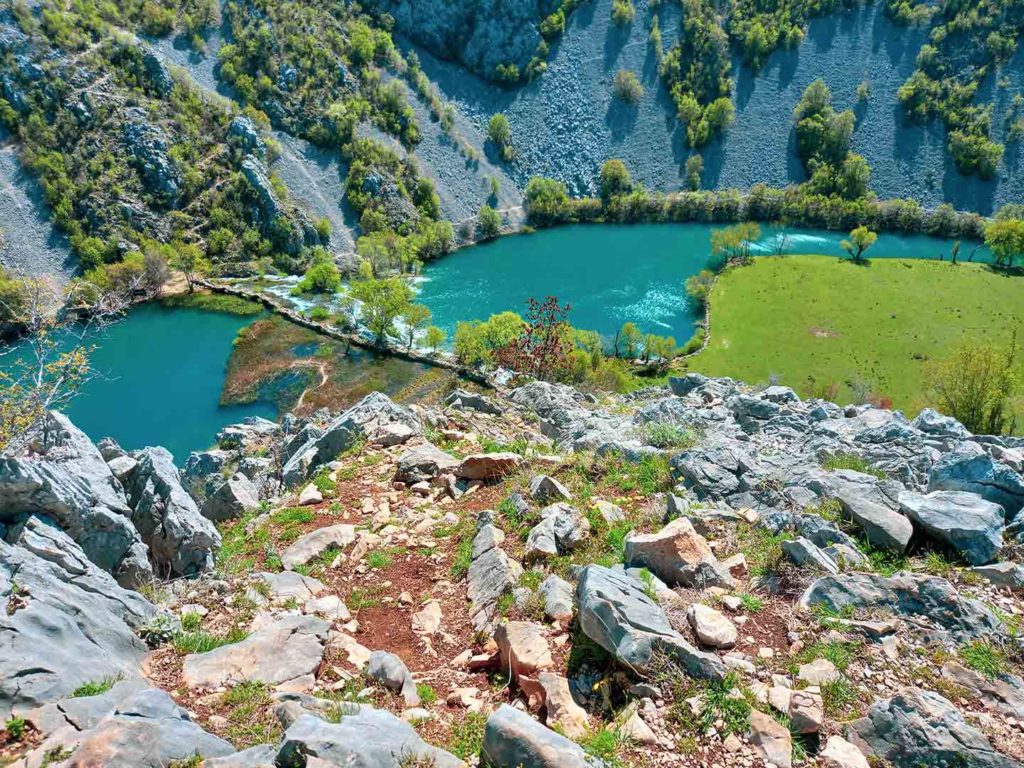At the foot of the southern slopes of Velebit flows the river Krupe. It's a popular hiking destination for visitors wanting to see its 19 waterfalls.